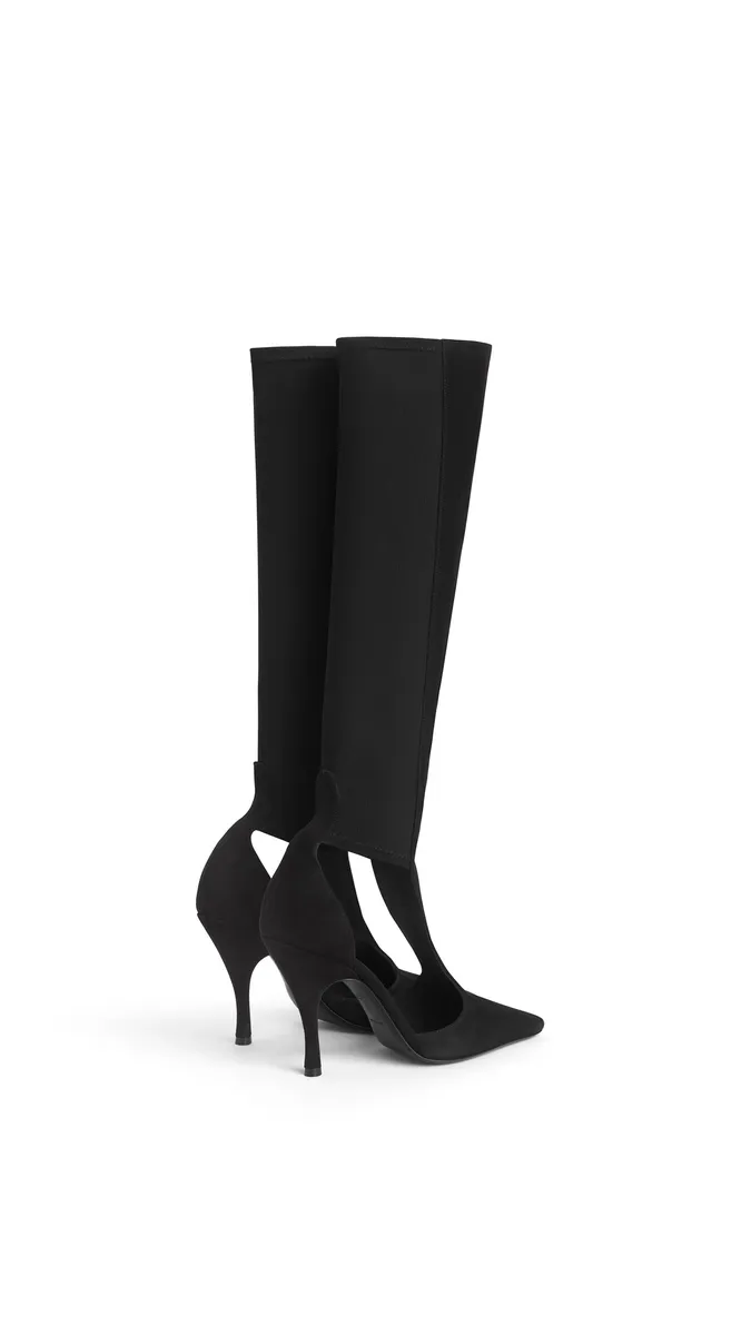 ALAÏA Cut Out Knee Boots In Suede | Thumbnail 3 ALAÏA Cut Out Knee Boots In Suede | Thumbnail 3