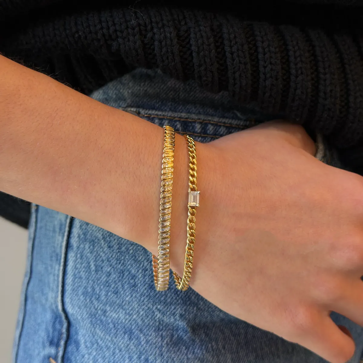 Anita Ko THIN BAGUETTE ZOE BRACELET | Thumbnail 2