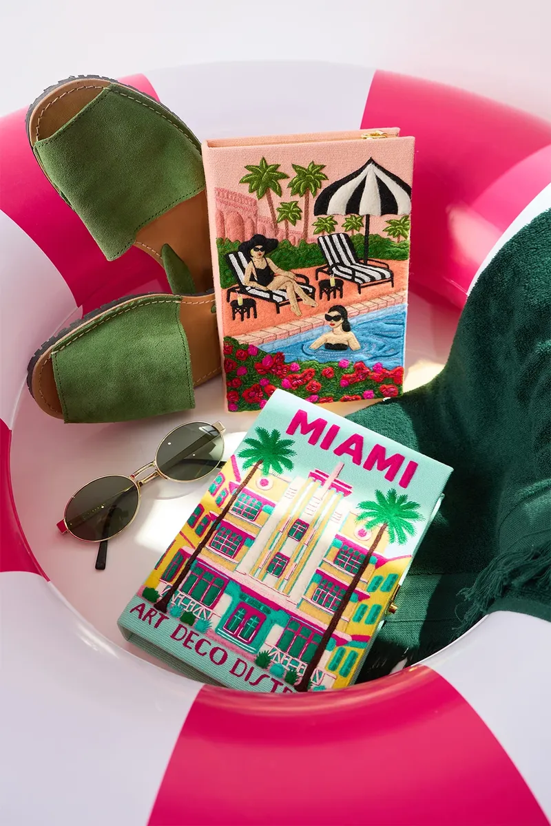 Olympia Le-Tan Miami Crossbody Book Clutch Bag | Thumbnail 3 Olympia Le-Tan Miami Crossbody Book Clutch Bag | Thumbnail 3