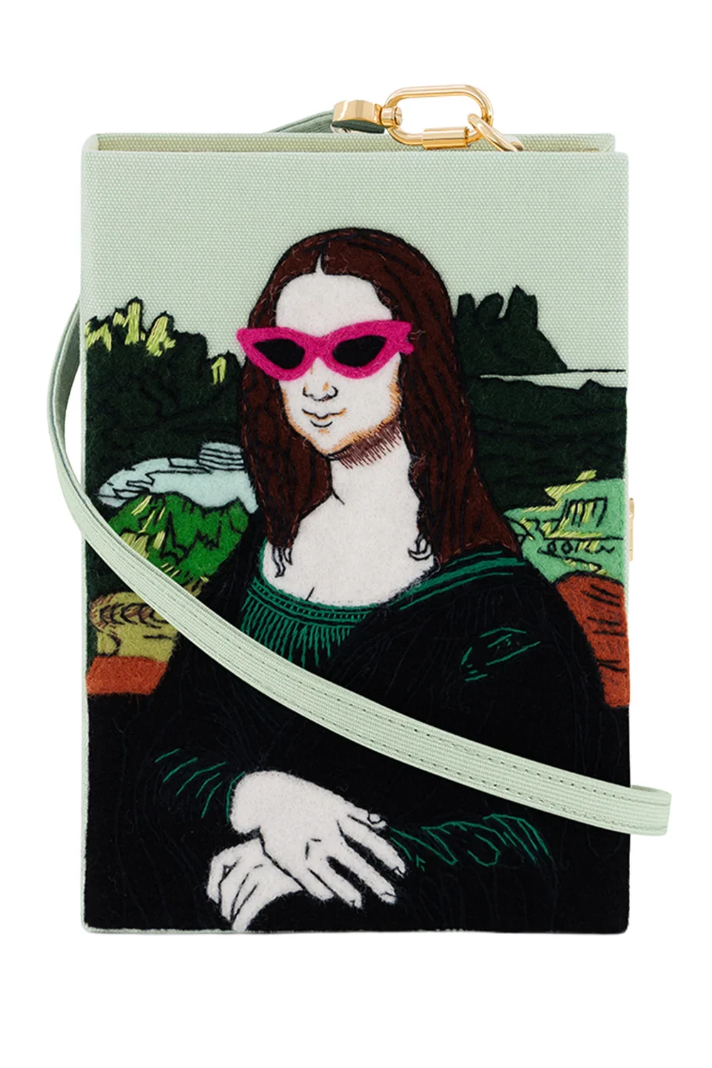Mona Lisa Crossbody Book Clutch Bag