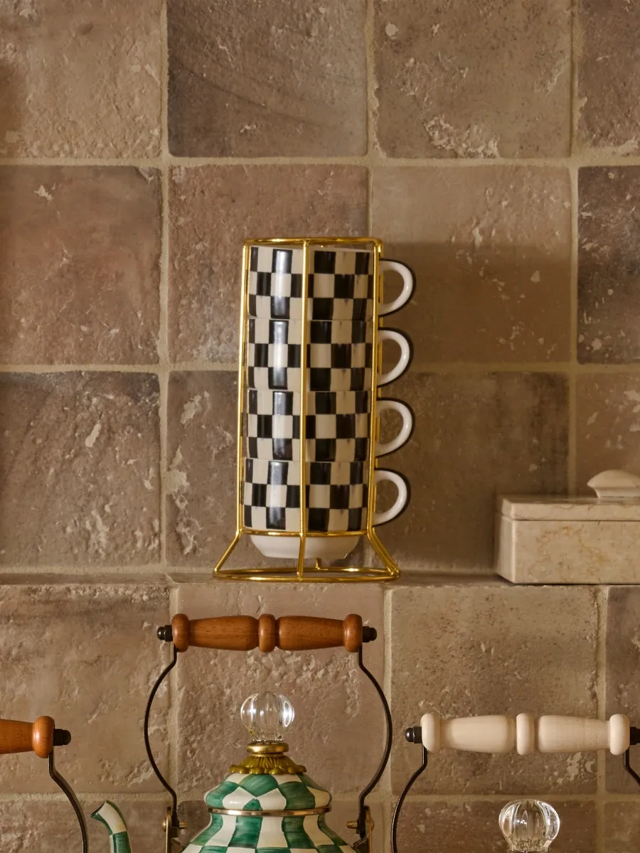 MacKenzie-Childs Courtly Check 4-Piece Cup Set | Thumbnail 6 MacKenzie-Childs Courtly Check 4-Piece Cup Set | Thumbnail 6