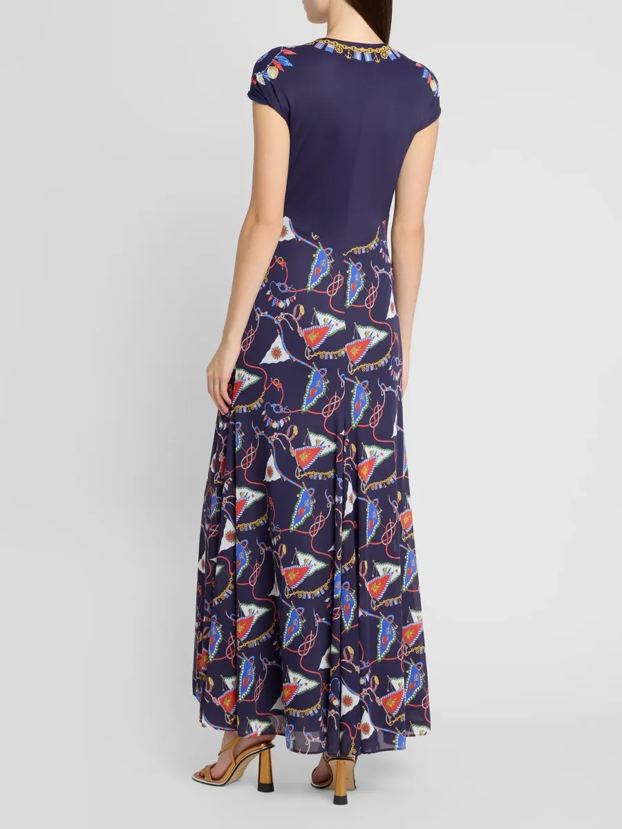 Etro Women's Status Printed Jersey Maxi Dress | Thumbnail 3