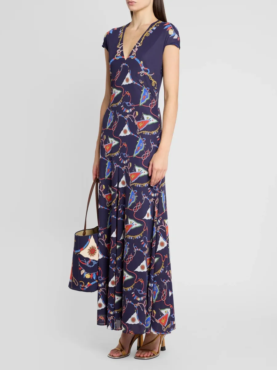 Etro Women's Status Printed Jersey Maxi Dress | Thumbnail 4