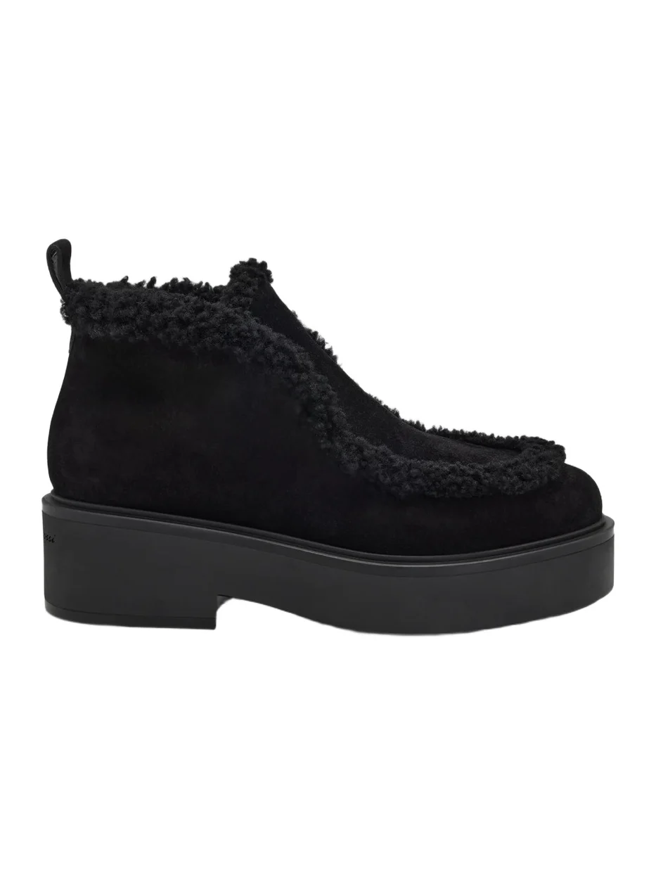 Women's 20MM Suede & Shearling Ankle Boots