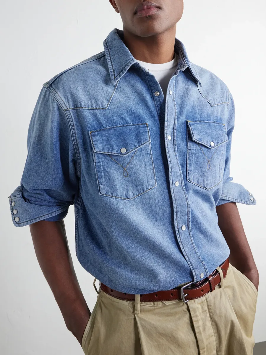 Aimé Leon Dore Denim Shirt - Men | Thumbnail 5 Aimé Leon Dore Denim Shirt - Men | Thumbnail 5