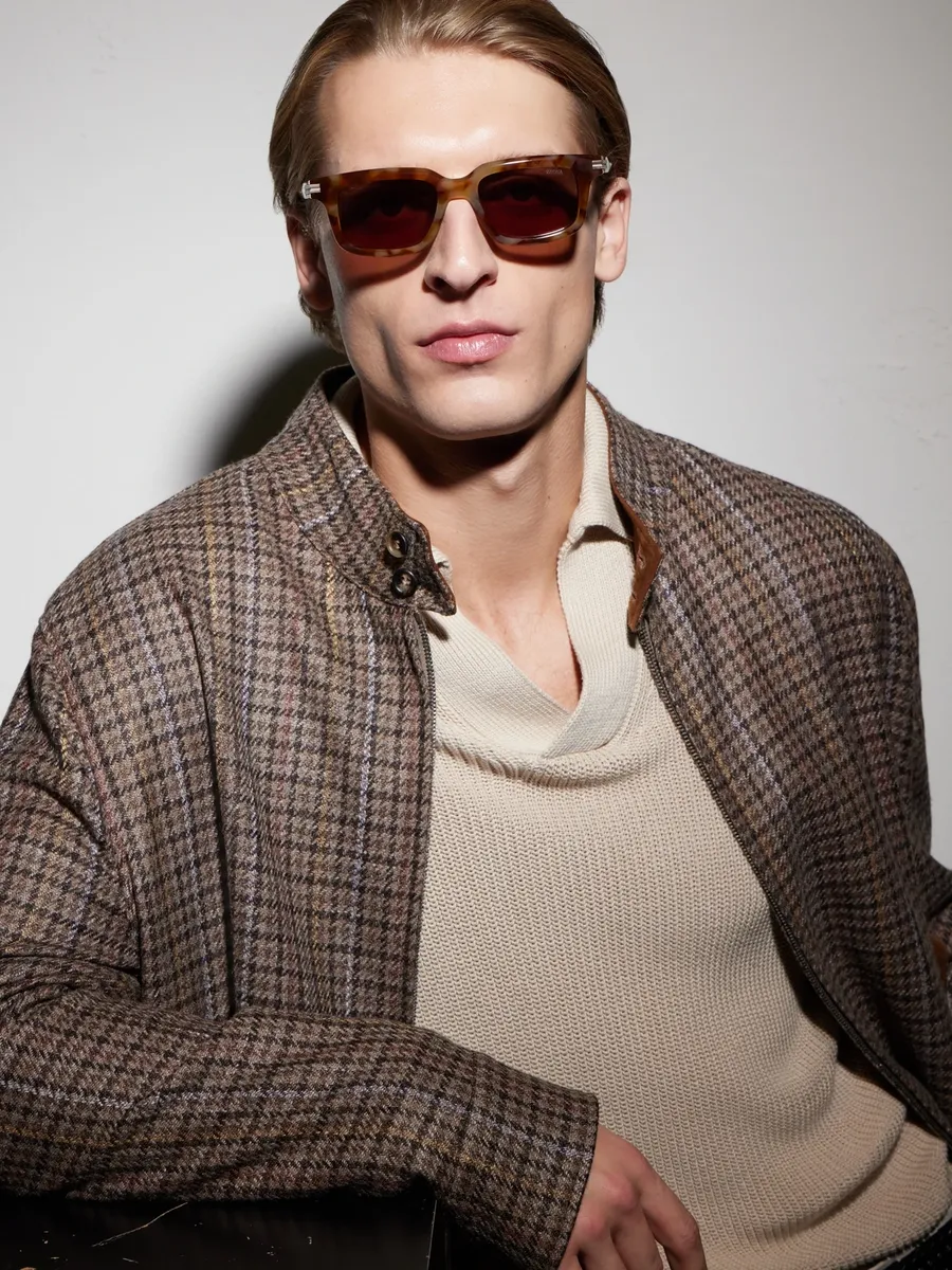 Zegna Square-Frame Tortoiseshell Acetate Sunglasses - Men | Thumbnail 5