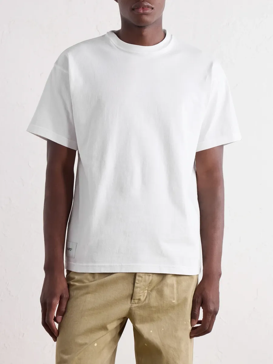 WTAPS Sign-YD Logo-Embroidered Cotton-Jersey T-Shirt - Men | Thumbnail 3