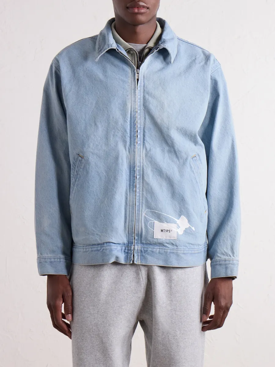 WTAPS Wrecker Logo-Appliquéd Paint-Splattered Denim Jacket - Men | Thumbnail 3 WTAPS Wrecker Logo-Appliquéd Paint-Splattered Denim Jacket - Men | Thumbnail 3