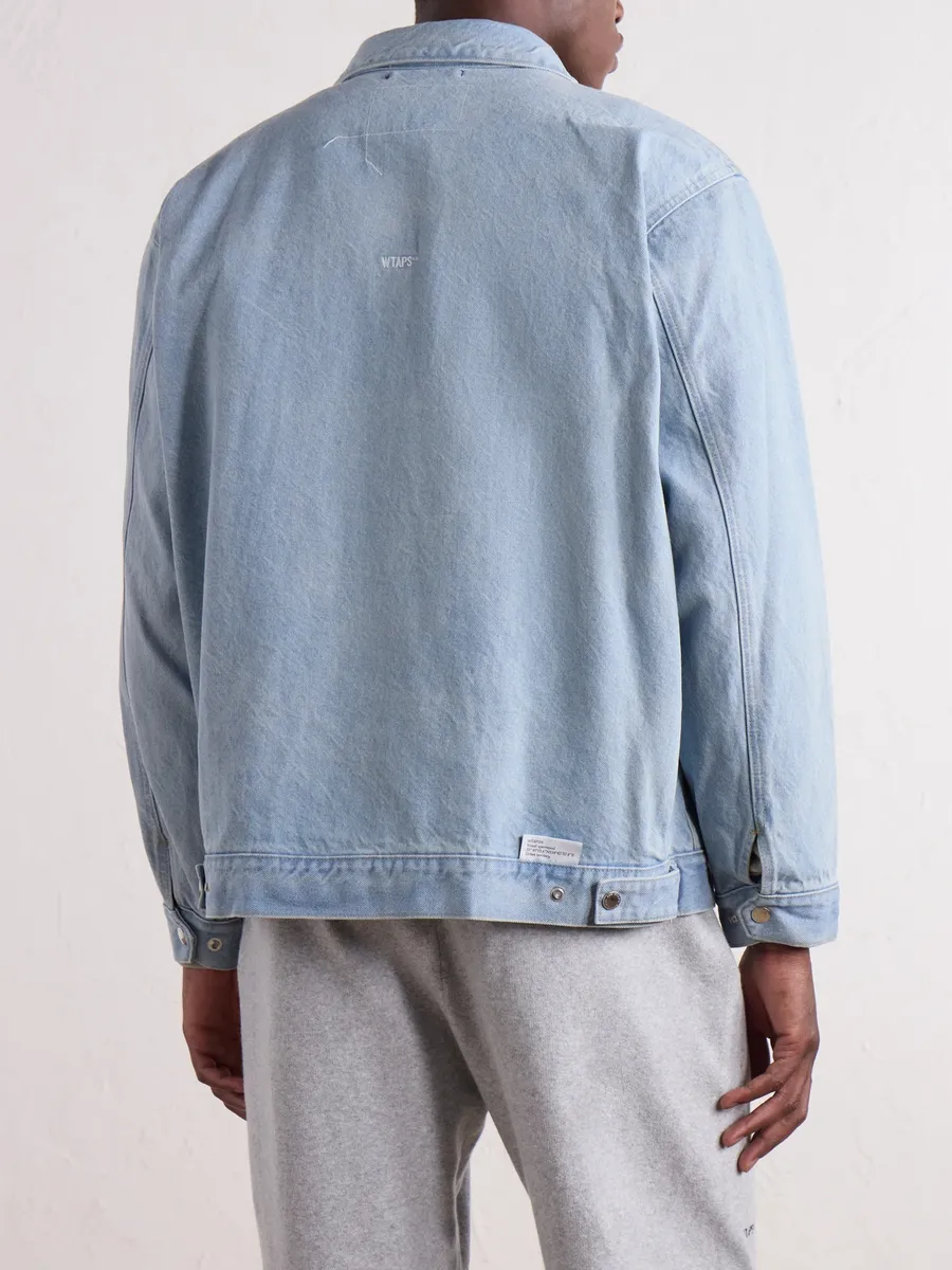 WTAPS Wrecker Logo-Appliquéd Paint-Splattered Denim Jacket - Men | Thumbnail 4 WTAPS Wrecker Logo-Appliquéd Paint-Splattered Denim Jacket - Men | Thumbnail 4