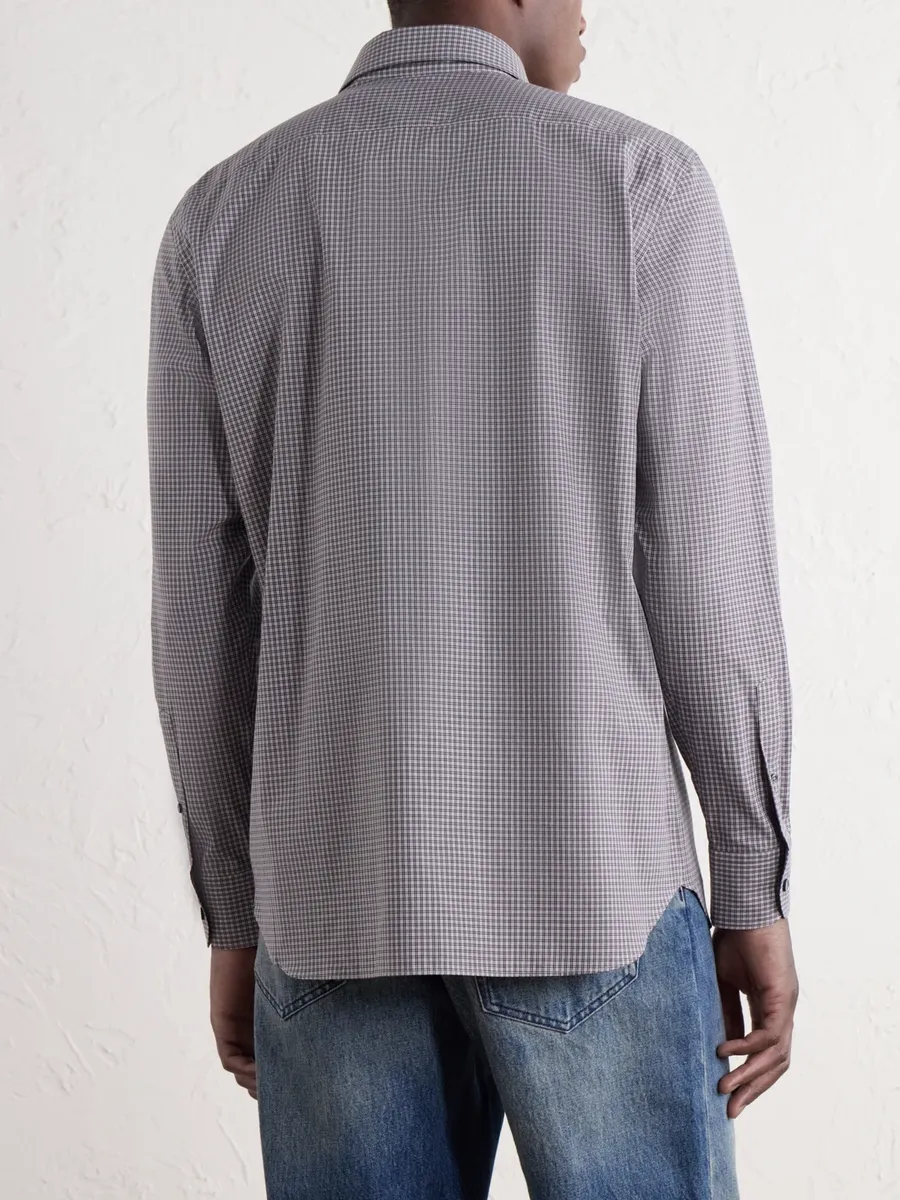 Zegna Centoquaranta Checked Cotton-Twill Shirt - Men | Thumbnail 4 Zegna Centoquaranta Checked Cotton-Twill Shirt - Men | Thumbnail 4