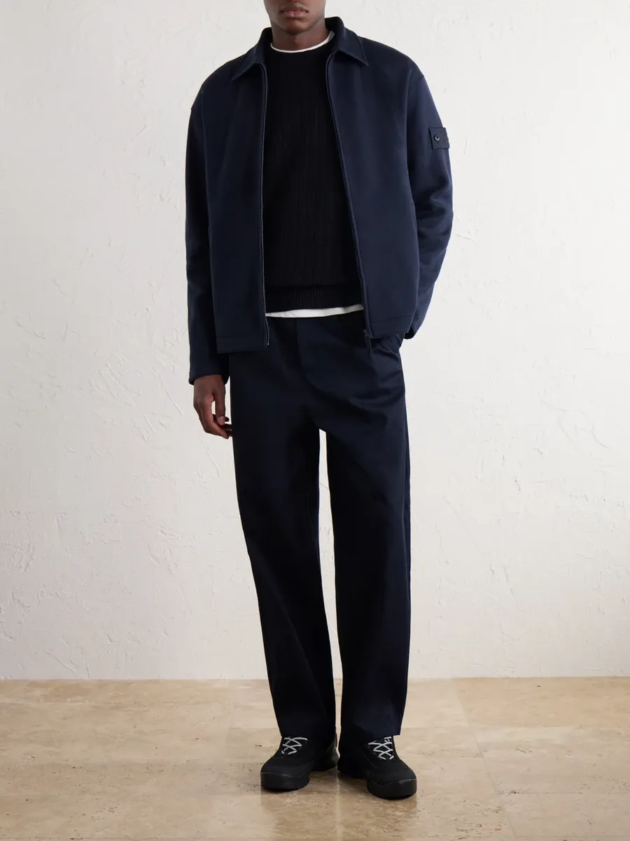 Stone Island GHOST Wool and Cotton-Blend Zip-Up Sweater - Men | Thumbnail 2 Stone Island GHOST Wool and Cotton-Blend Zip-Up Sweater - Men | Thumbnail 2