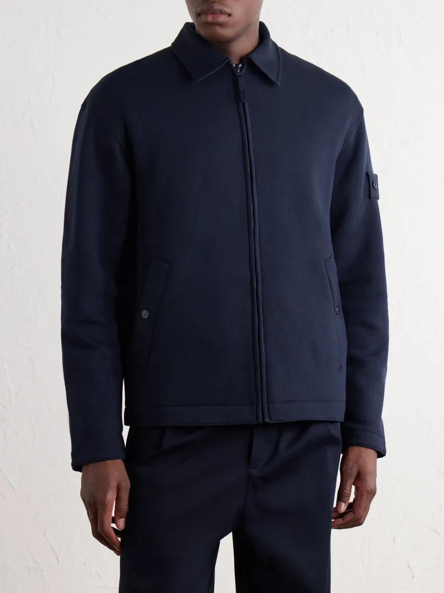 Stone Island GHOST Wool and Cotton-Blend Zip-Up Sweater - Men | Thumbnail 3 Stone Island GHOST Wool and Cotton-Blend Zip-Up Sweater - Men | Thumbnail 3