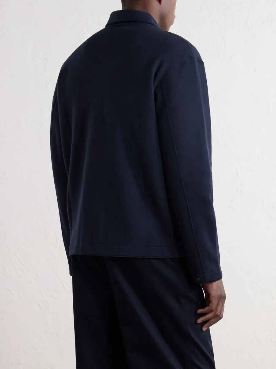 Stone Island GHOST Wool and Cotton-Blend Zip-Up Sweater - Men | Thumbnail 4 Stone Island GHOST Wool and Cotton-Blend Zip-Up Sweater - Men | Thumbnail 4