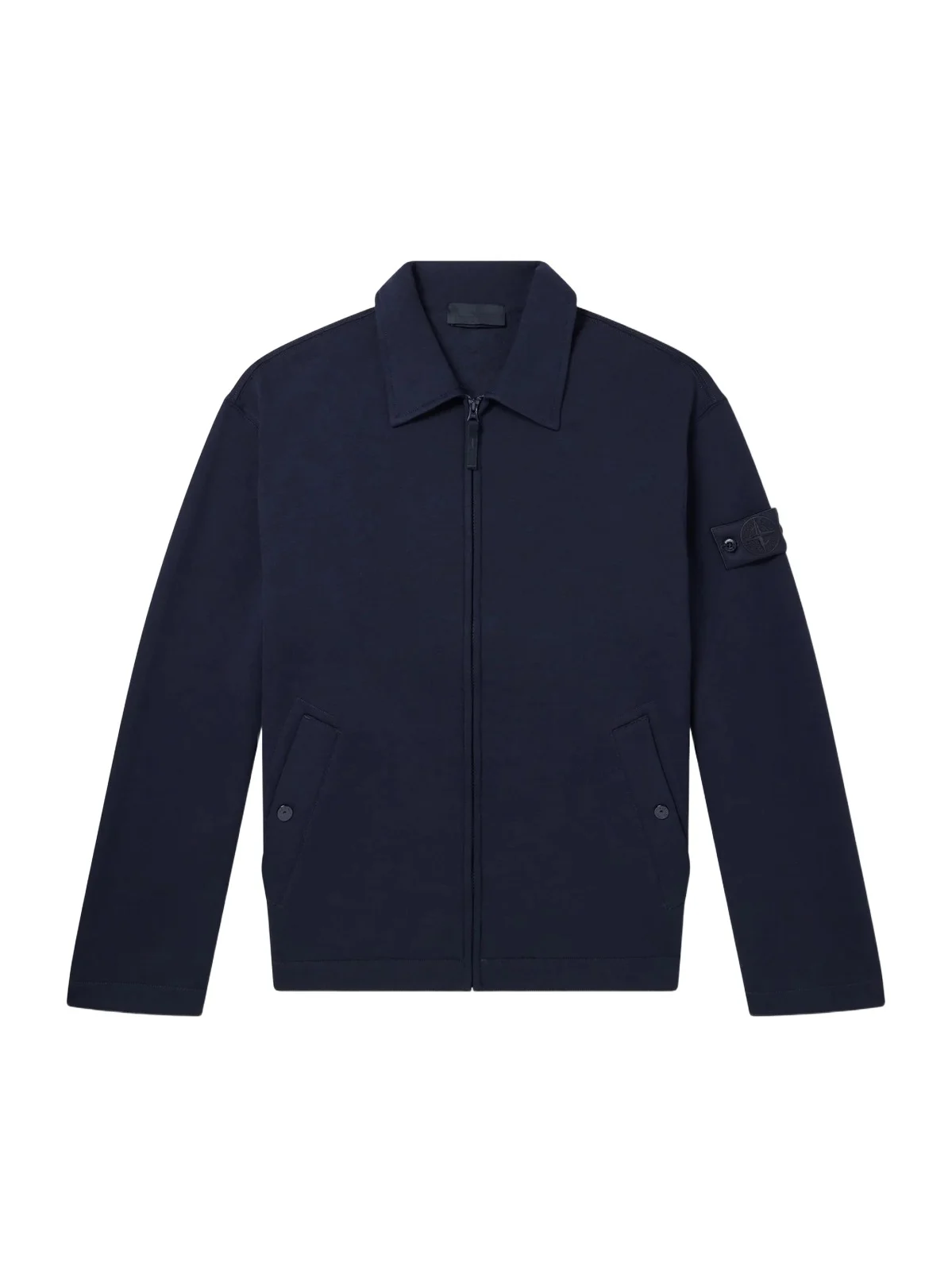 Stone Island GHOST Wool and Cotton-Blend Zip-Up Sweater - Men