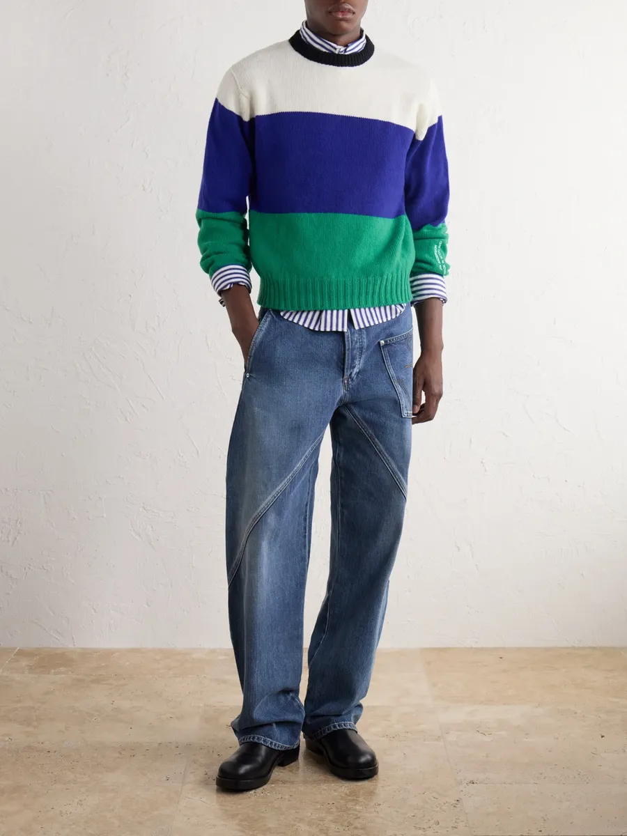 JW Anderson Striped Wool Sweater - Men | Thumbnail 2