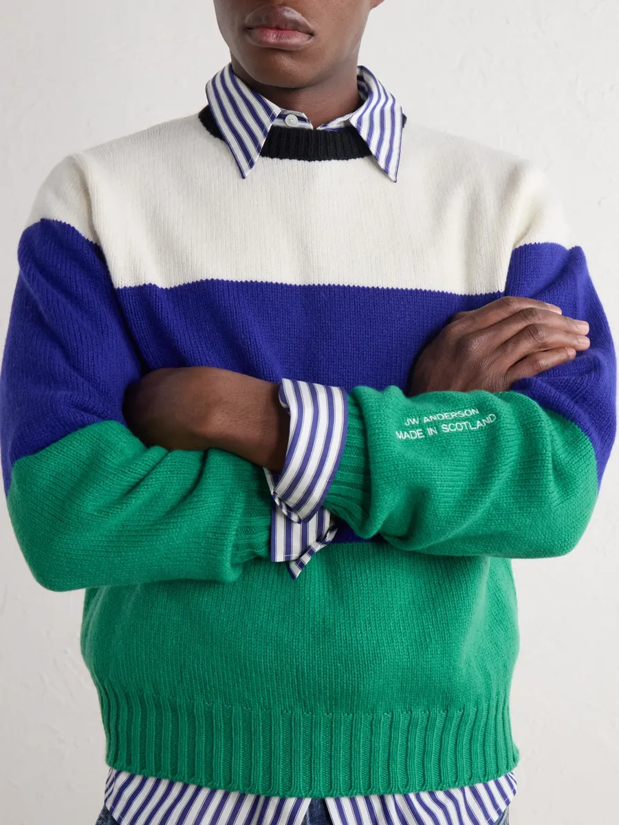 JW Anderson Striped Wool Sweater - Men | Thumbnail 5