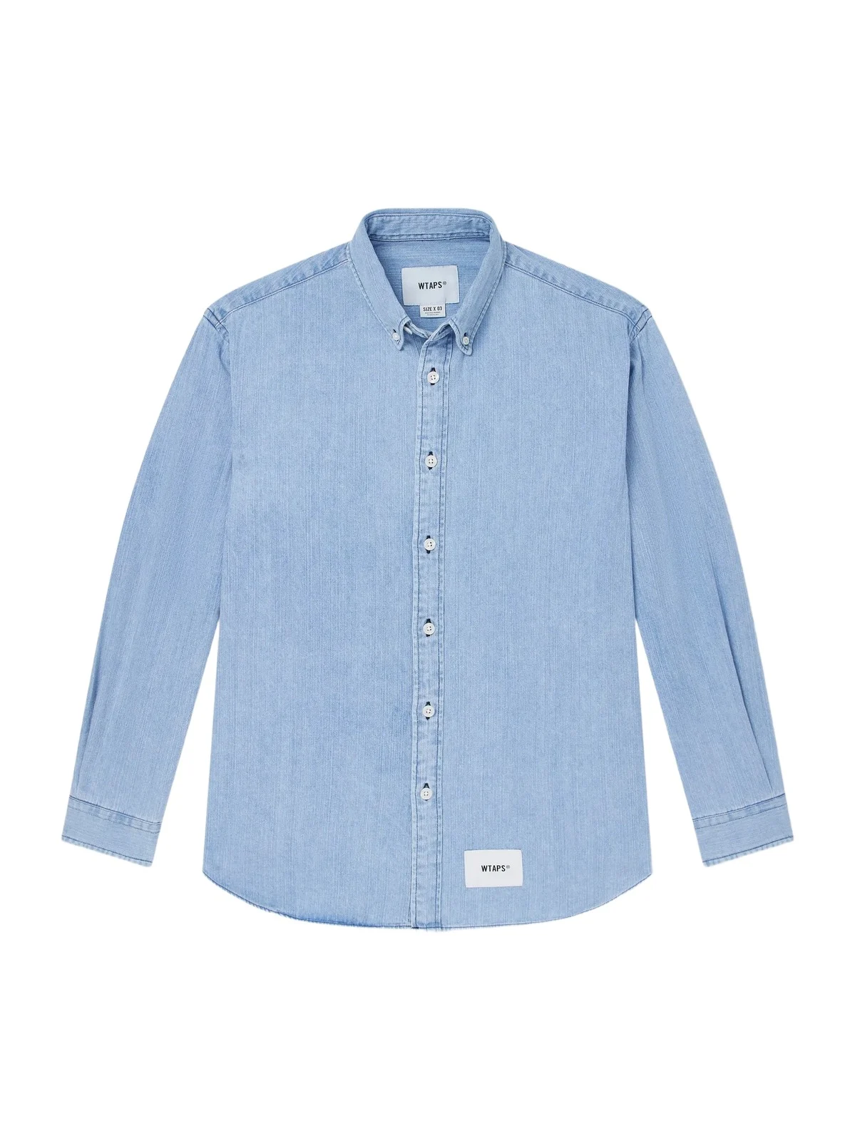 WTAPS BD 01 Logo-Appliquéd Stone-Bleach Denim Shirt - Men