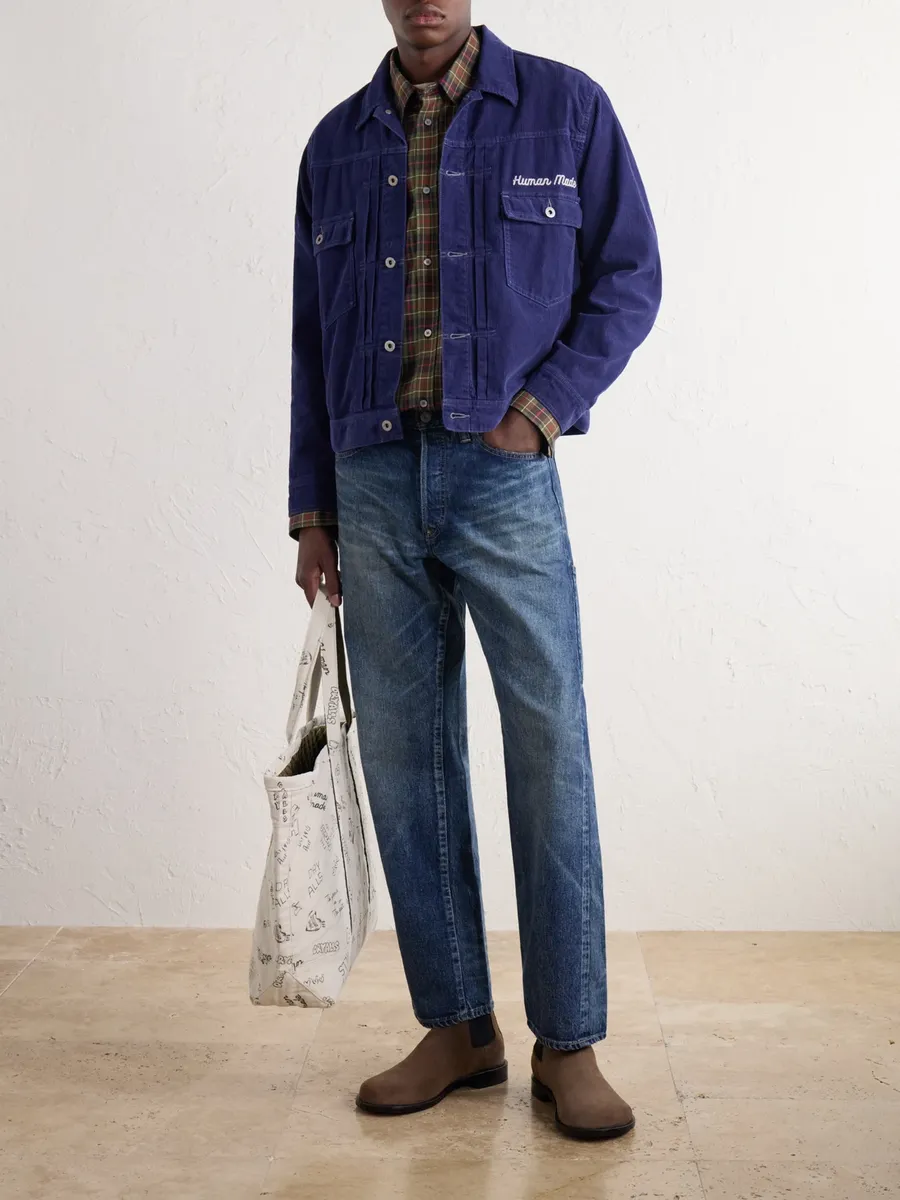 Human Made Logo-Embroidered Printed Cotton-Corduroy Tote Bag - Men | Thumbnail 3