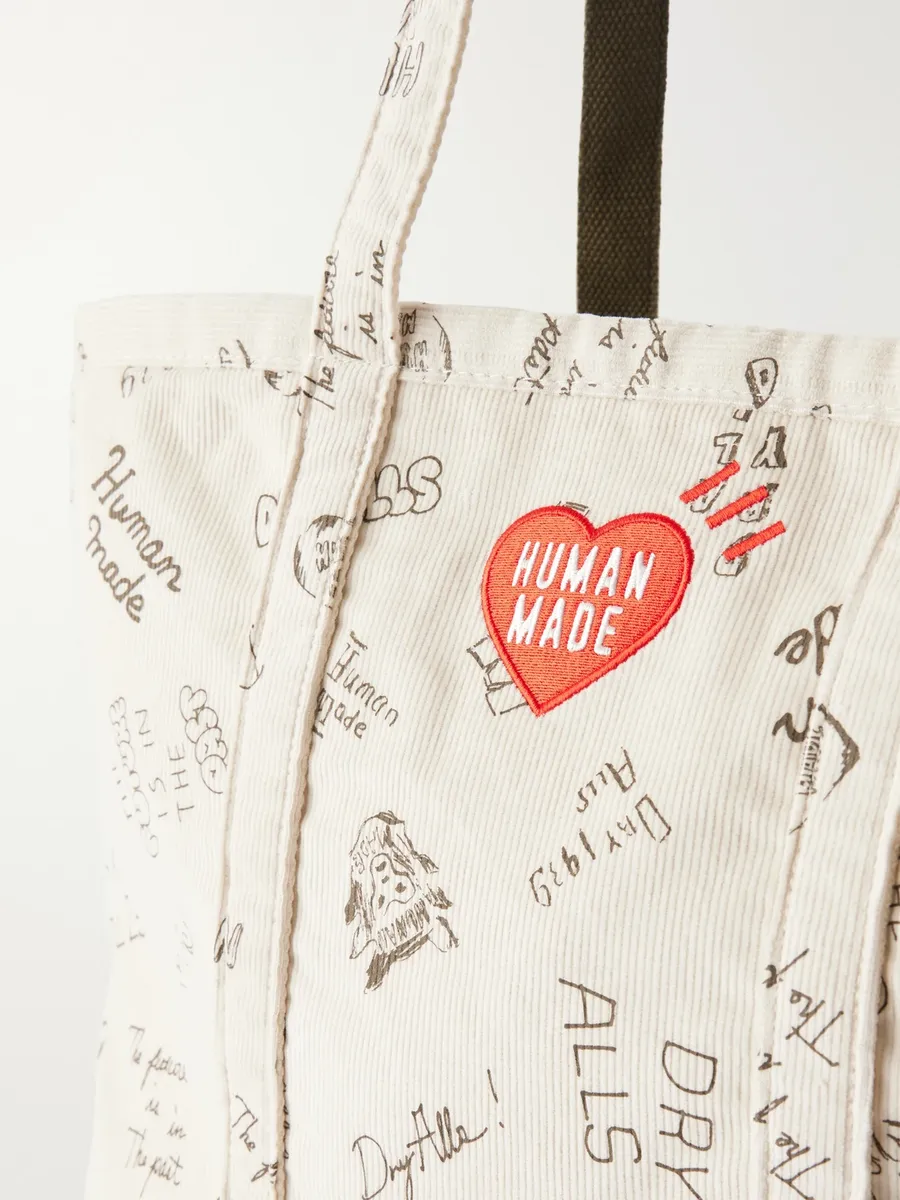 Human Made Logo-Embroidered Printed Cotton-Corduroy Tote Bag - Men | Thumbnail 5