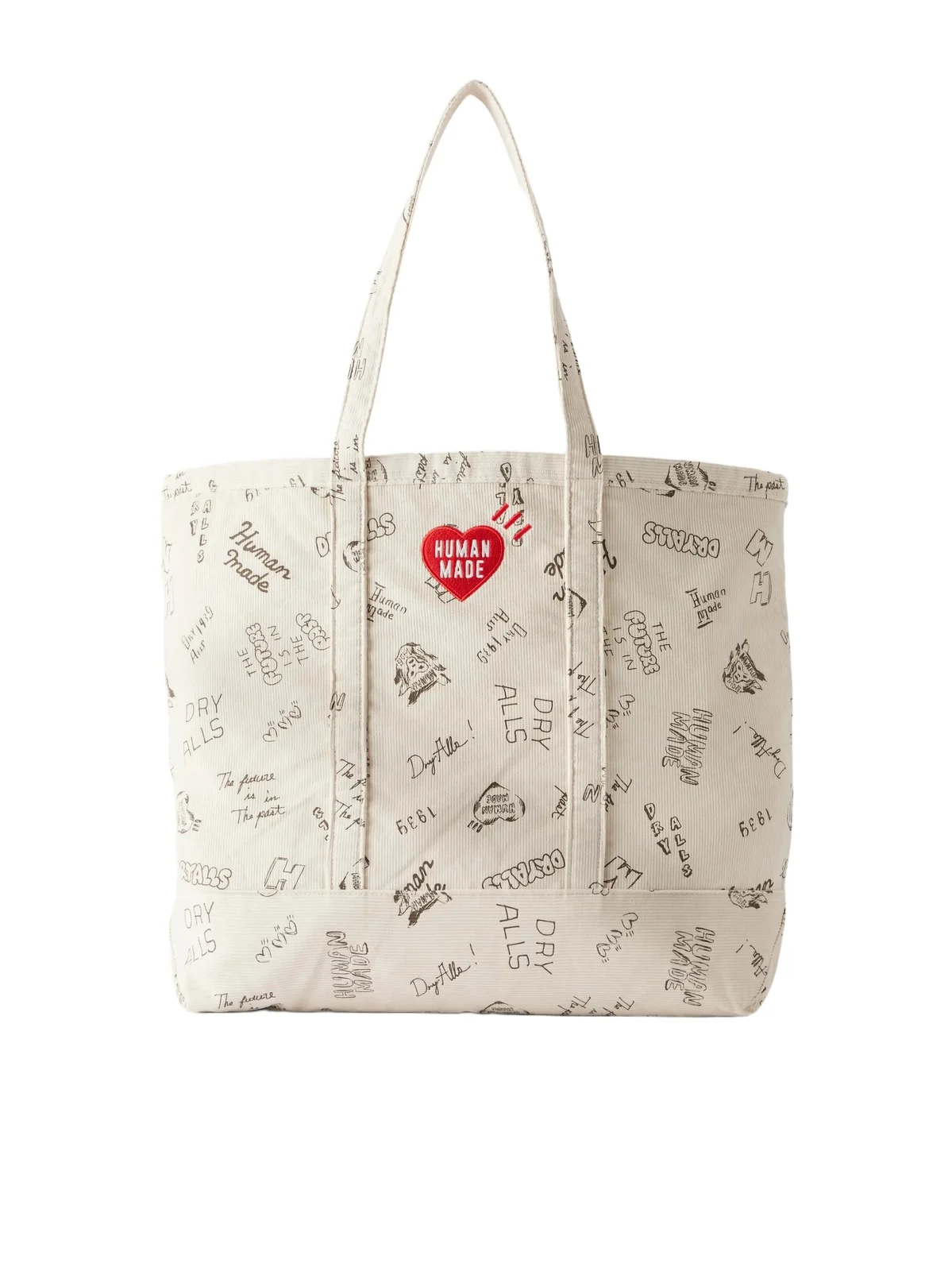 Human Made Logo-Embroidered Printed Cotton-Corduroy Tote Bag - Men