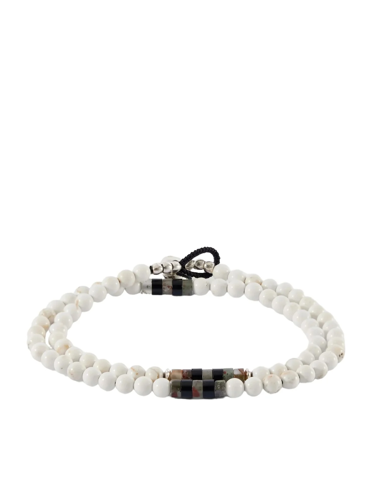 Mikia Sterling Silver Magnesite Bracelet - Men