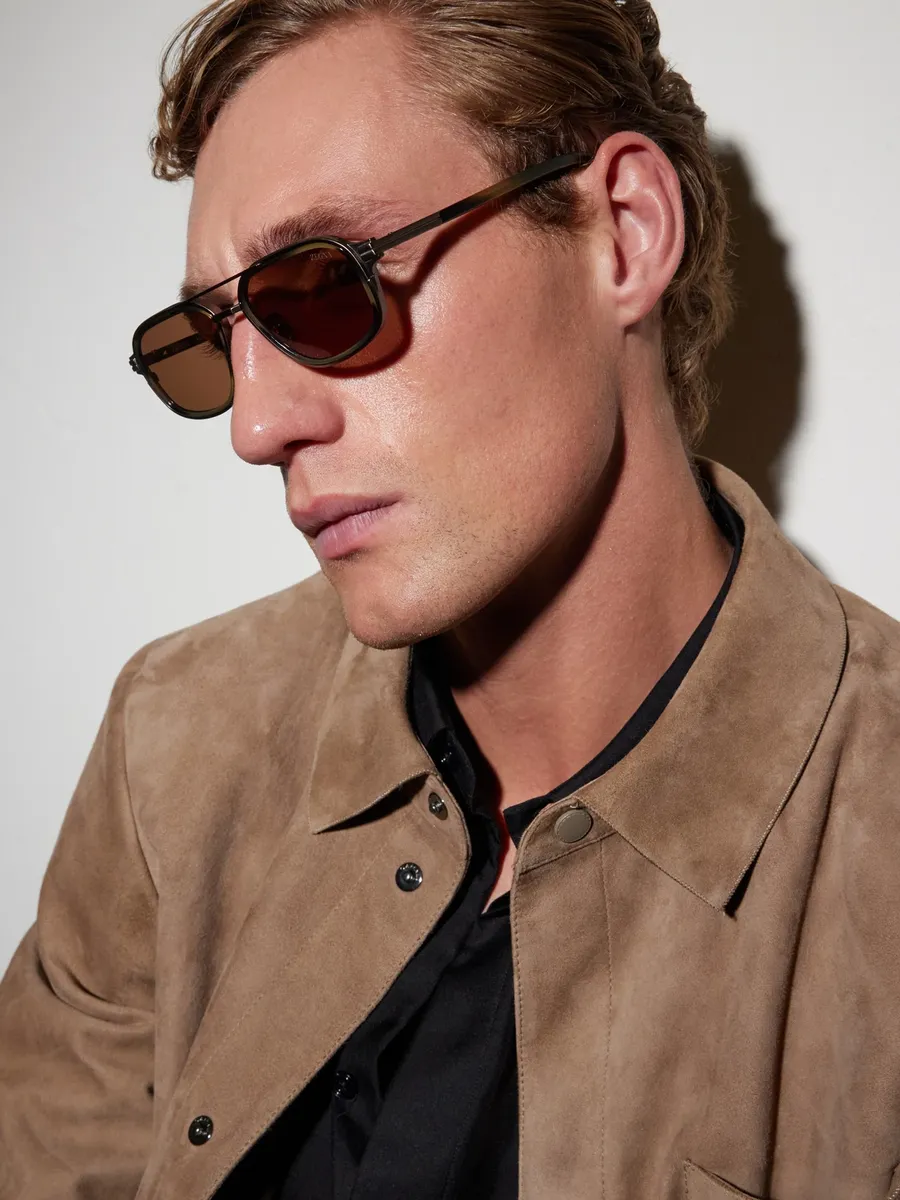Zegna Aviator-Style Acetate and Titanium Sunglasses - Men | Thumbnail 5 Zegna Aviator-Style Acetate and Titanium Sunglasses - Men | Thumbnail 5