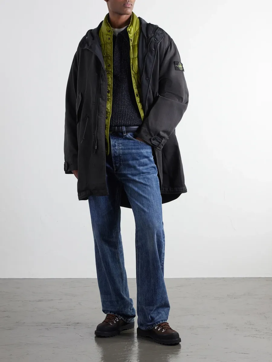 Stone Island Hooded Layered Garment-Dyed Shell-TC Parka - Men | Thumbnail 2 Stone Island Hooded Layered Garment-Dyed Shell-TC Parka - Men | Thumbnail 2
