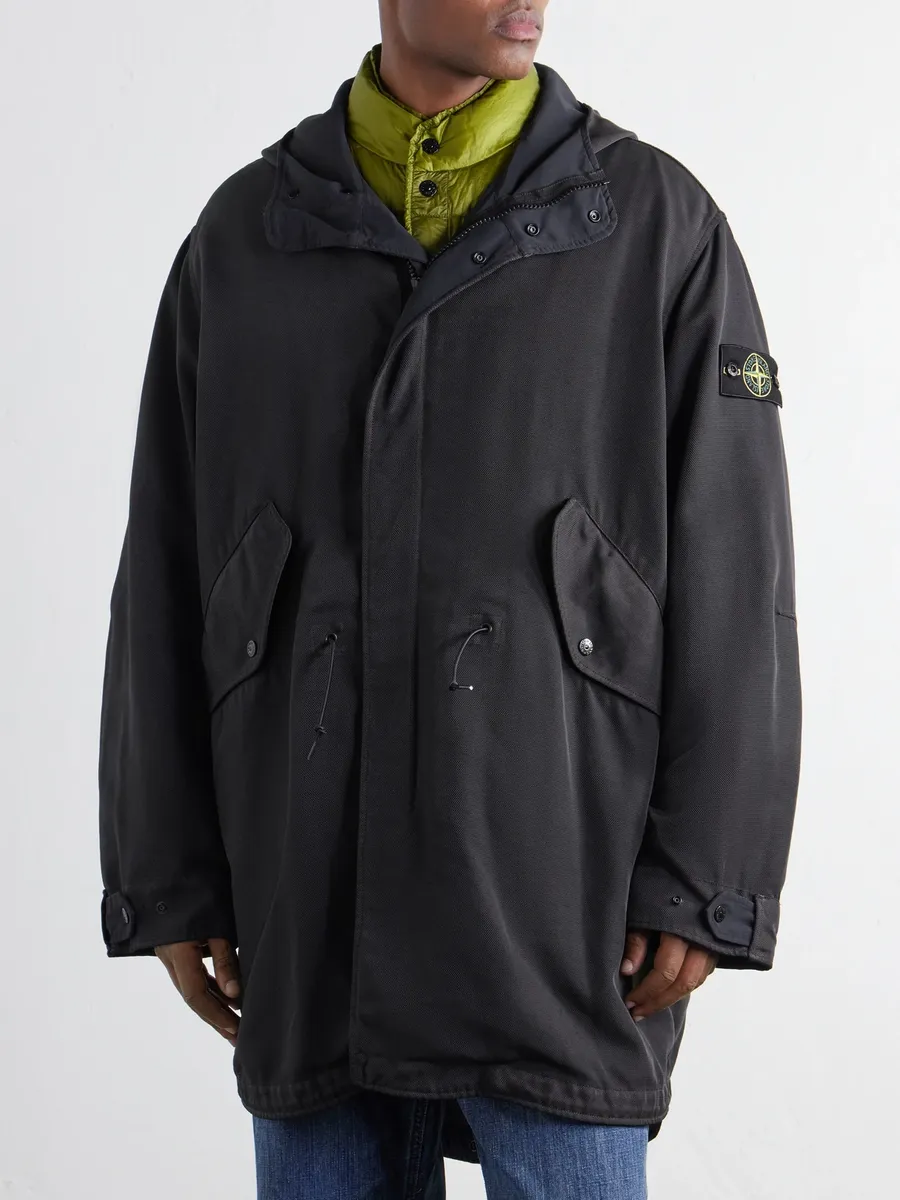 Stone Island Hooded Layered Garment-Dyed Shell-TC Parka - Men | Thumbnail 3 Stone Island Hooded Layered Garment-Dyed Shell-TC Parka - Men | Thumbnail 3