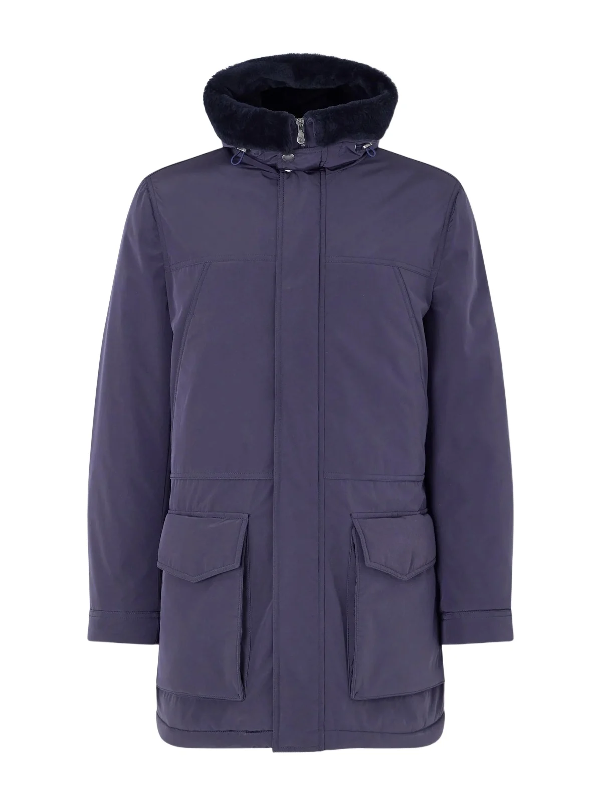 Brunello Cucinelli Hooded Padded Shearling-Trimmed Shell Coat - Men