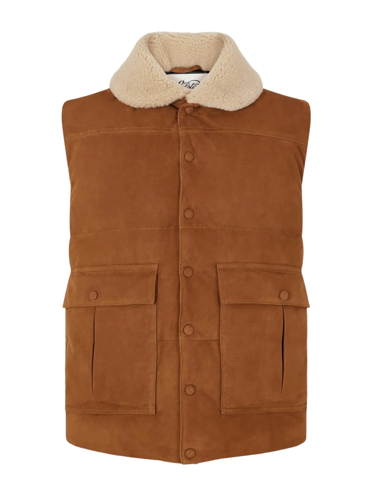 Valstar Shearling-Trimmed Suede Down Gilet - Men