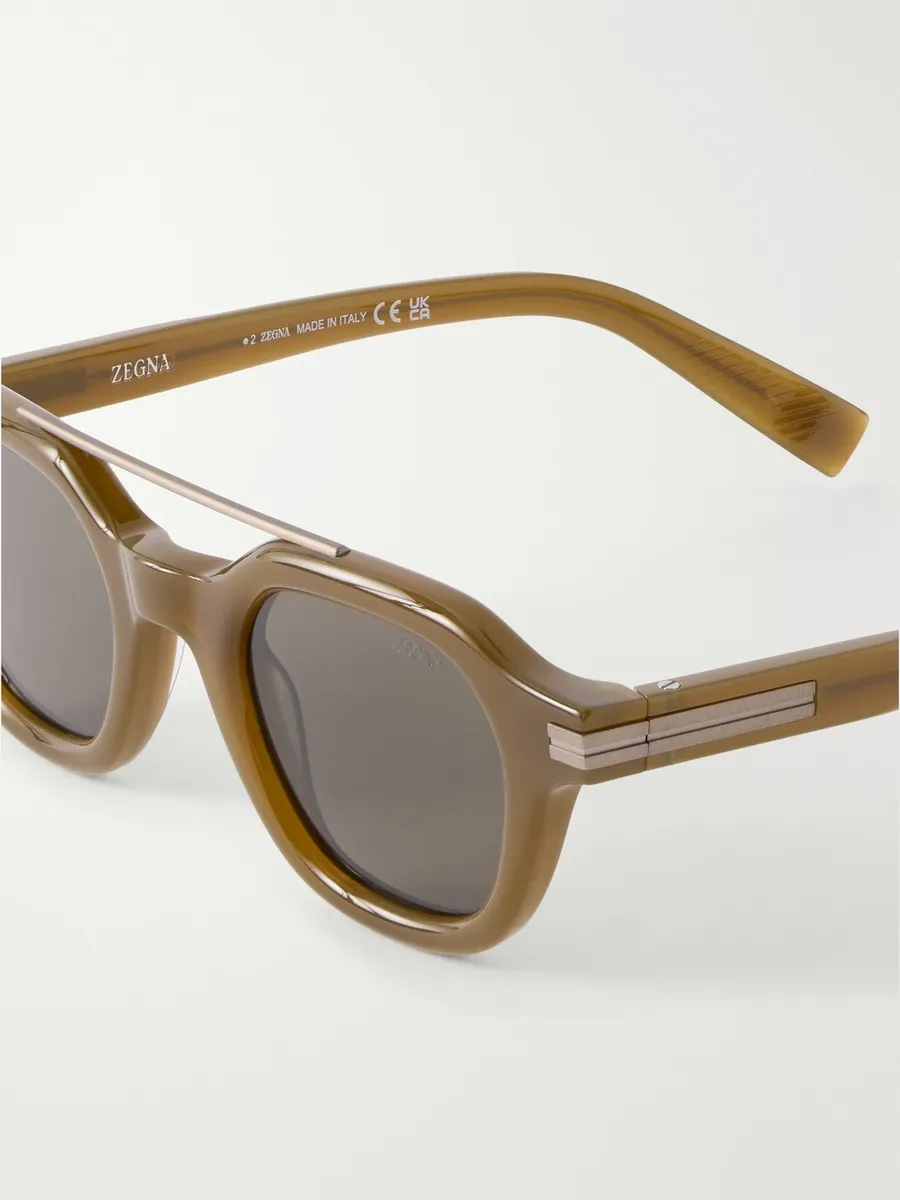 Zegna Aviator-Style Acetate Sunglasses - Men | Thumbnail 3