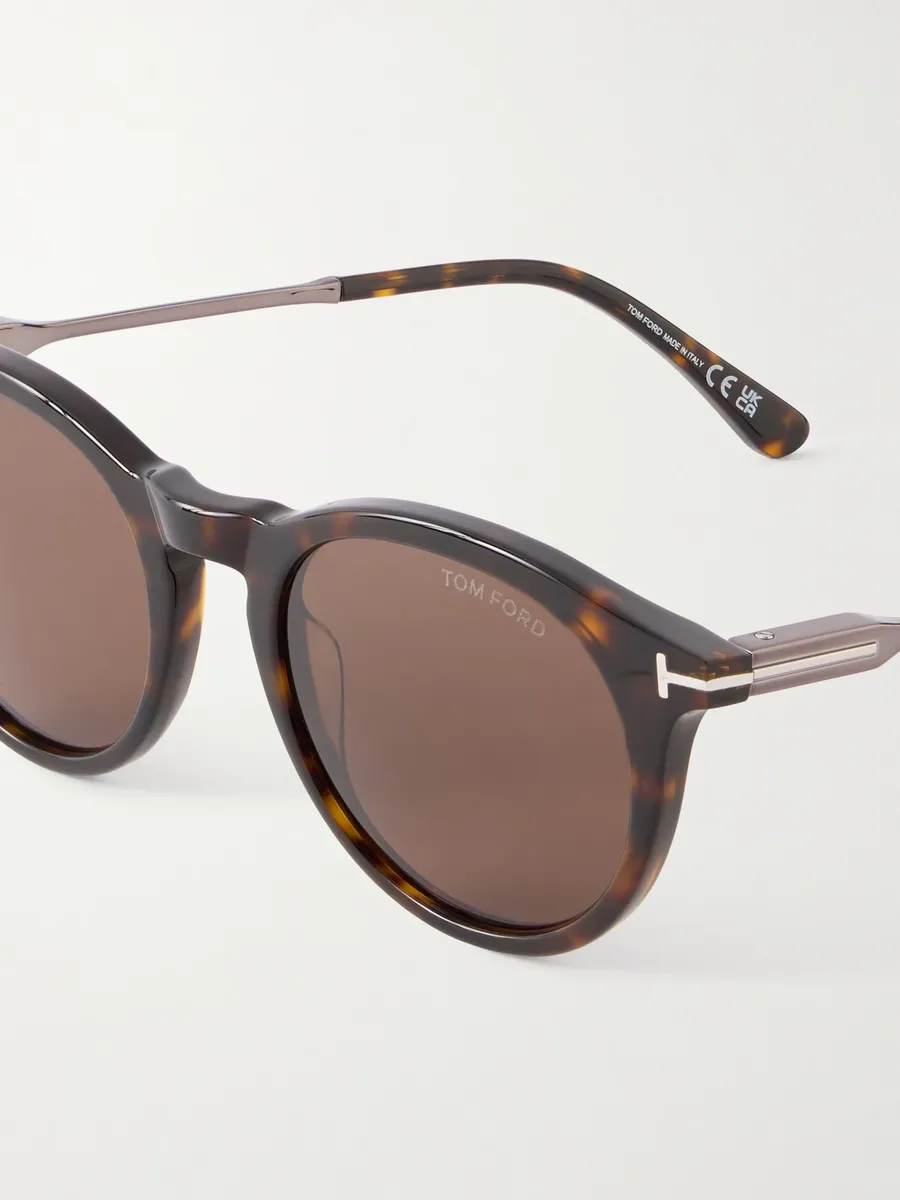Tom Ford Olivier-02 Round-Frame Tortoiseshell Acetate Sunglasses - Men | Thumbnail 3 Tom Ford Olivier-02 Round-Frame Tortoiseshell Acetate Sunglasses - Men | Thumbnail 3