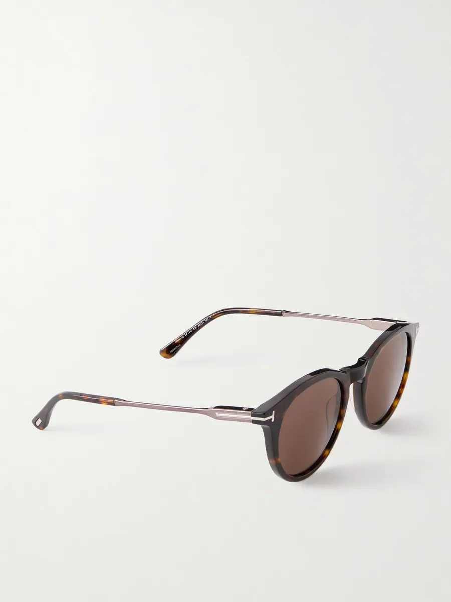 Tom Ford Olivier-02 Round-Frame Tortoiseshell Acetate Sunglasses - Men | Thumbnail 4 Tom Ford Olivier-02 Round-Frame Tortoiseshell Acetate Sunglasses - Men | Thumbnail 4