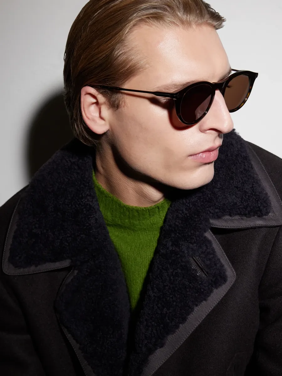 Tom Ford Olivier-02 Round-Frame Tortoiseshell Acetate Sunglasses - Men | Thumbnail 5 Tom Ford Olivier-02 Round-Frame Tortoiseshell Acetate Sunglasses - Men | Thumbnail 5