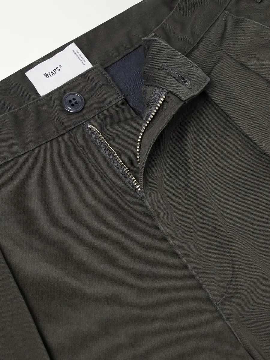 WTAPS Straight-Leg Pleated Cotton-Twill Trousers - Men | Thumbnail 6