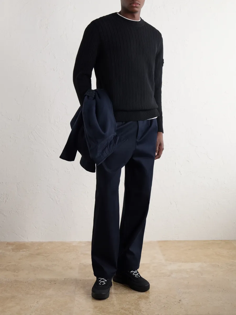 Stone Island GHOST Ribbed Wool and Cashmere-Blend Sweater - Men | Thumbnail 2 Stone Island GHOST Ribbed Wool and Cashmere-Blend Sweater - Men | Thumbnail 2