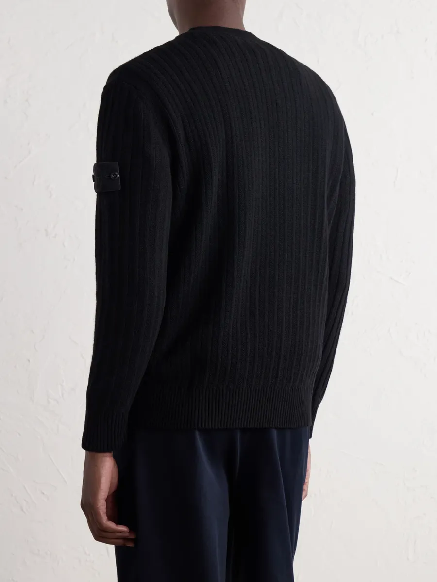 Stone Island GHOST Ribbed Wool and Cashmere-Blend Sweater - Men | Thumbnail 4 Stone Island GHOST Ribbed Wool and Cashmere-Blend Sweater - Men | Thumbnail 4