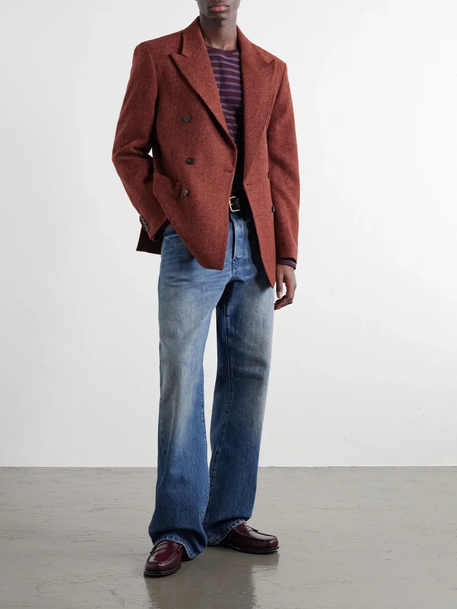 Portuguese Flannel Double-Breasted Wool-Tweed Blazer - Men | Thumbnail 2 Portuguese Flannel Double-Breasted Wool-Tweed Blazer - Men | Thumbnail 2
