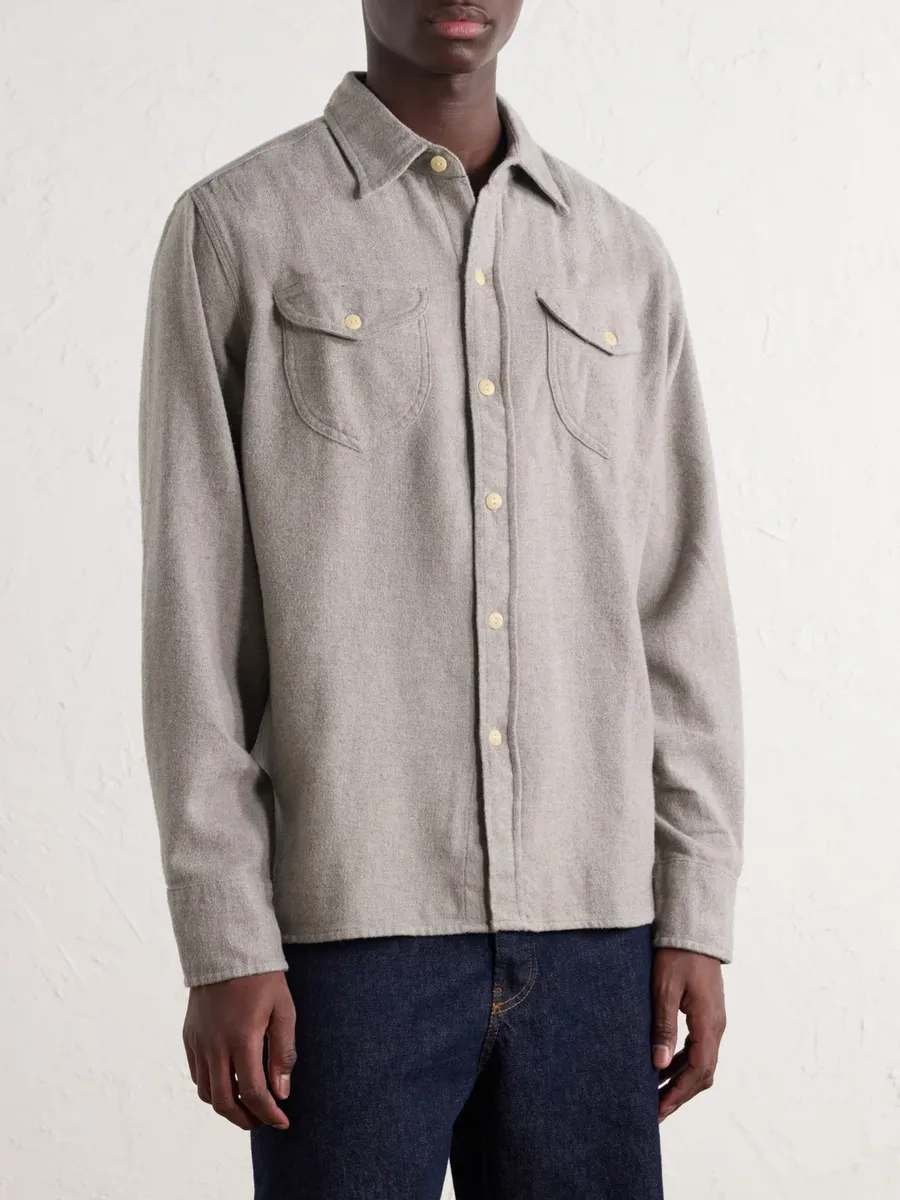 WYTHE Brushed Cotton-Flannel Shirt - Men | Thumbnail 3 WYTHE Brushed Cotton-Flannel Shirt - Men | Thumbnail 3