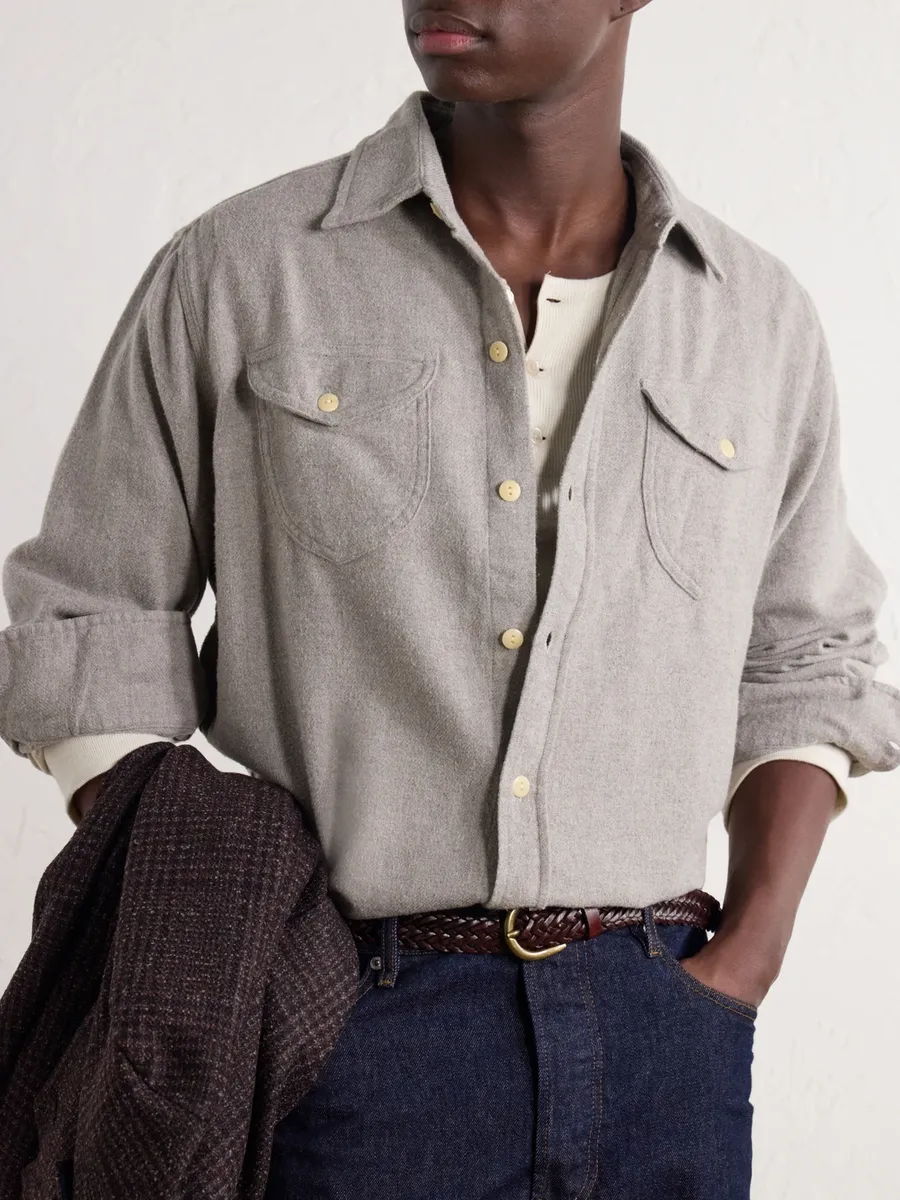 WYTHE Brushed Cotton-Flannel Shirt - Men | Thumbnail 5 WYTHE Brushed Cotton-Flannel Shirt - Men | Thumbnail 5