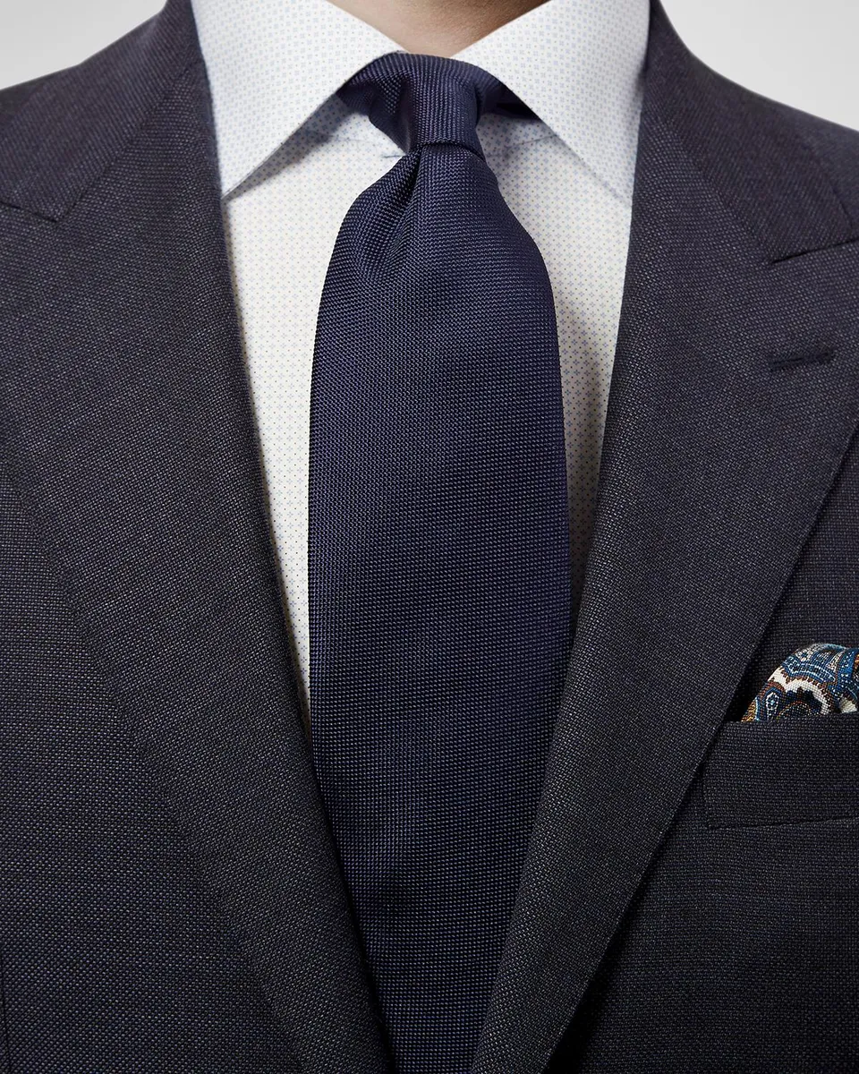 Eton Men's Textured Solid Silk Tie | Thumbnail 2