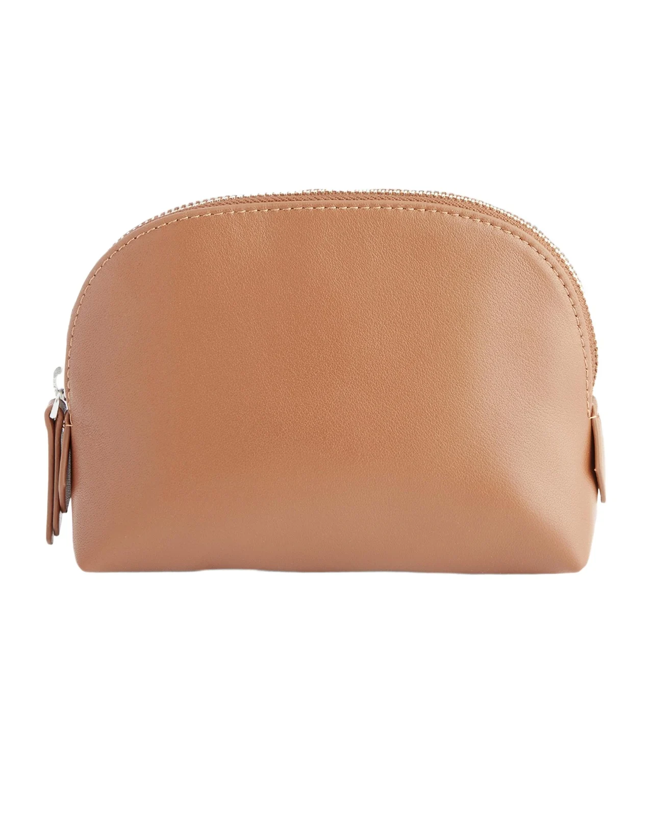Royce New York Monogrammed Compact Leather Cosmetic Bag