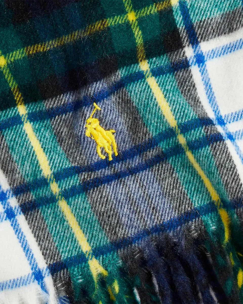 Polo Ralph Lauren Men's Plaid Cashmere Scarf | Thumbnail 2 Polo Ralph Lauren Men's Plaid Cashmere Scarf | Thumbnail 2