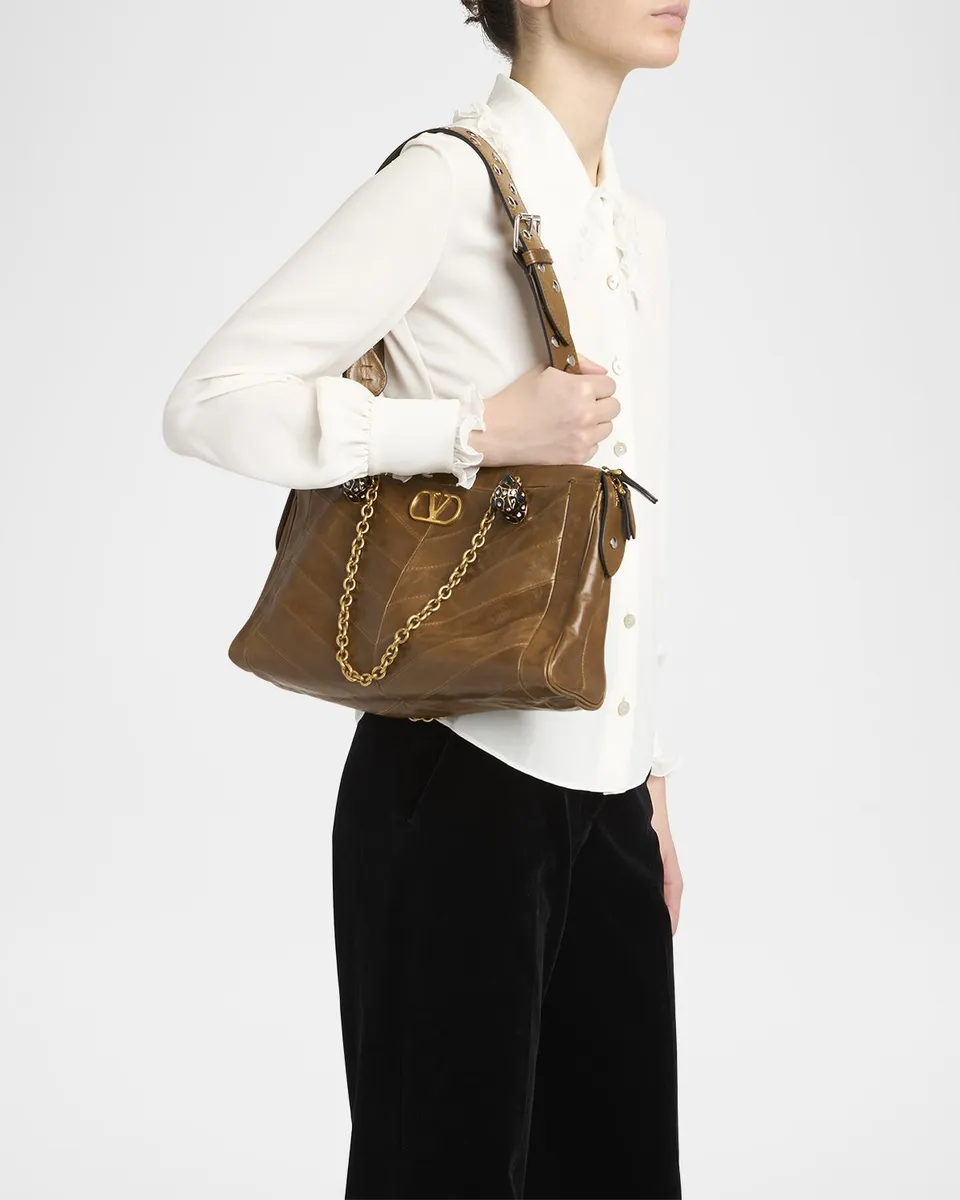 Valentino Garavani Panthea Medium Patchwork Chevron Shoulder Bag | Thumbnail 2