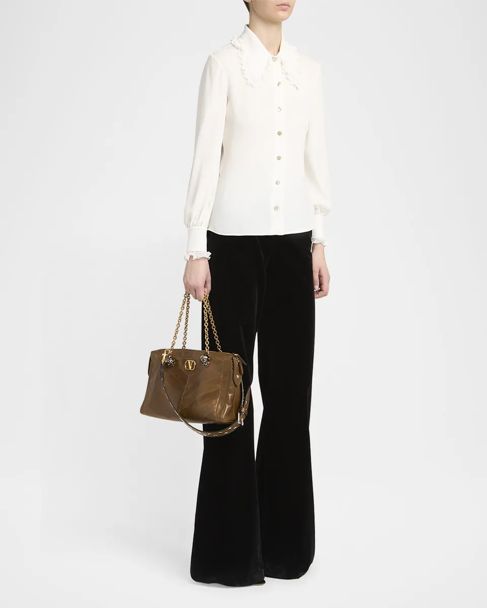 Valentino Garavani Panthea Medium Patchwork Chevron Shoulder Bag | Thumbnail 5