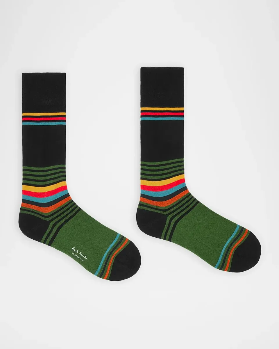 Paul Smith Men's Artist Stripe Crew Socks | Thumbnail 2