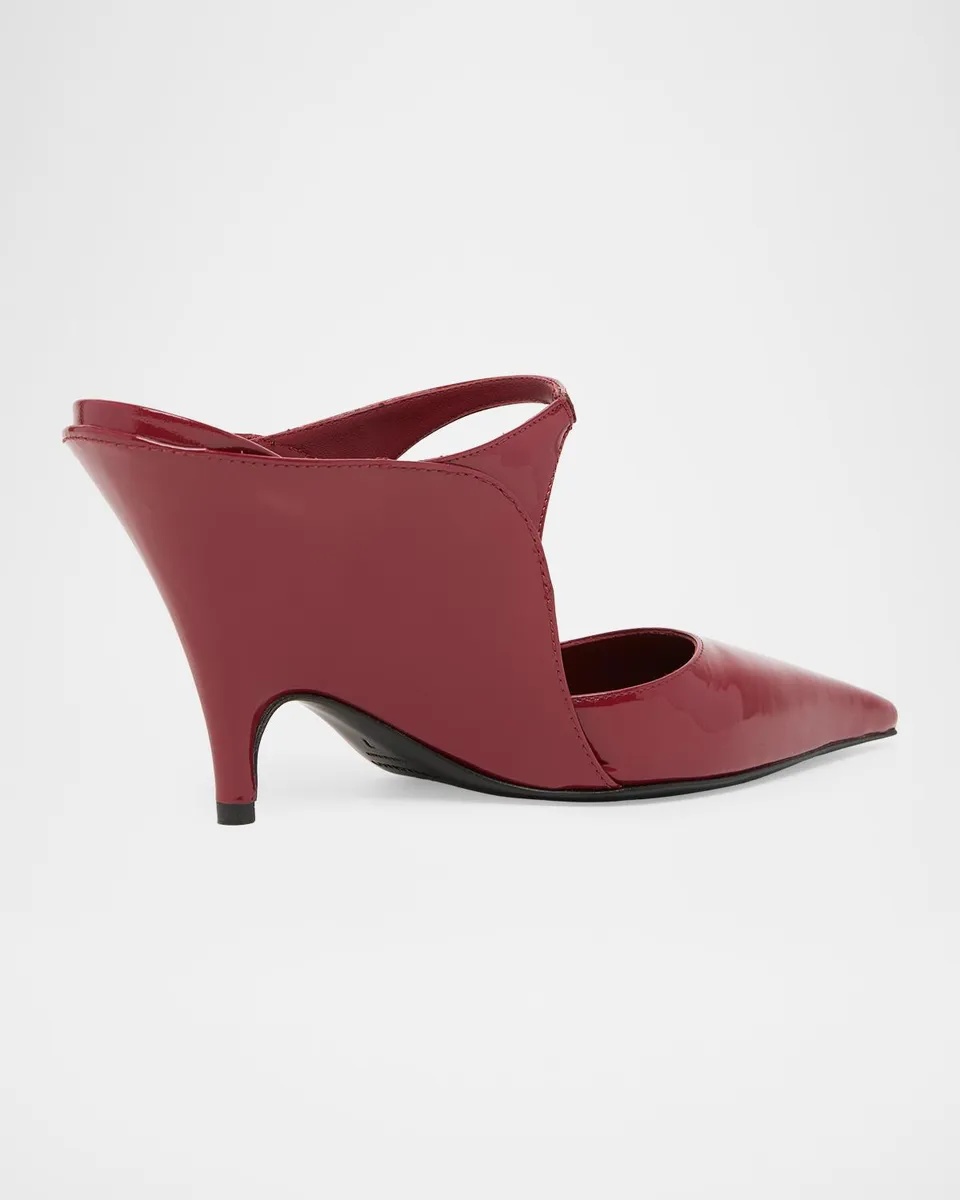 Ferragamo Jasir 95MM Patent Leather Stiletto Mules | Thumbnail 4 Ferragamo Jasir 95MM Patent Leather Stiletto Mules | Thumbnail 4