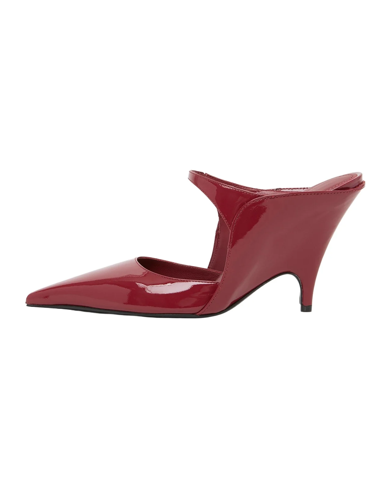 Jasir 95MM Patent Leather Stiletto Mules