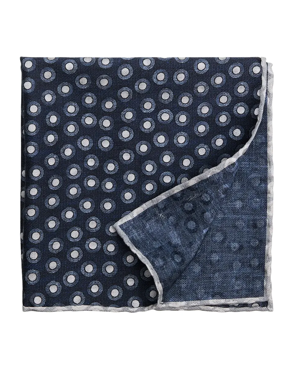 Brunello Cucinelli Men's Polka Dot Silk Pocket Square | Thumbnail 2