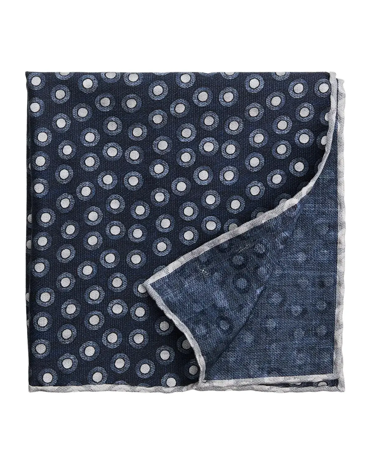 Brunello Cucinelli Men's Polka Dot Silk Pocket Square